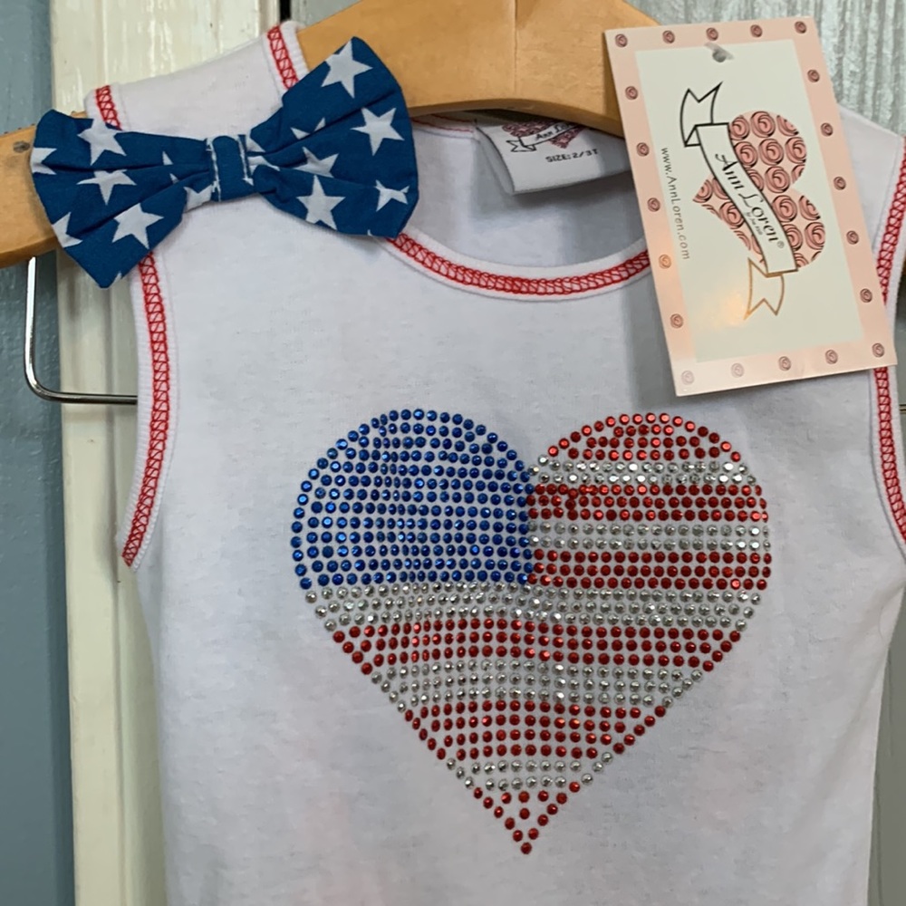 Ann Loren patriotic 2Piece set NWT - Picture 2 of 6